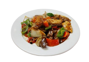 Roast Duck With Green Pepper & Black Bean Sauce 