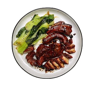 Bbq Pork With Ginger & Spring Onions 